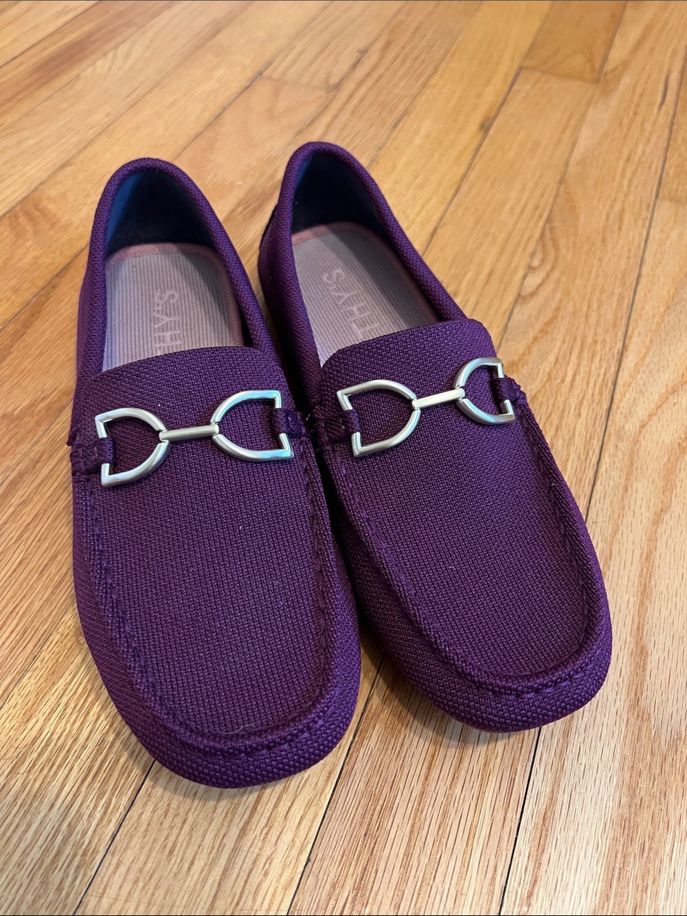 Rothy’s Double Bit Driver Loafer in Eggplant Purple, 8.5